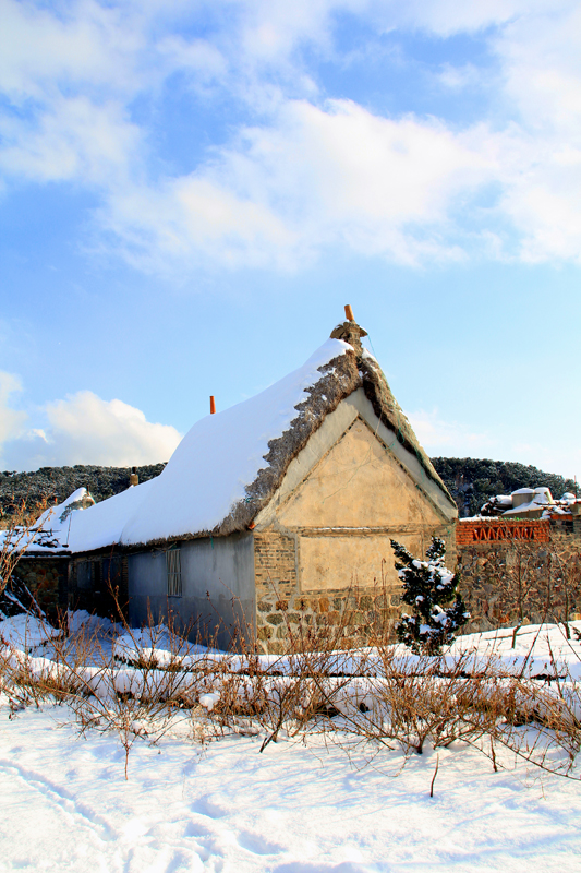冬雪•海草房