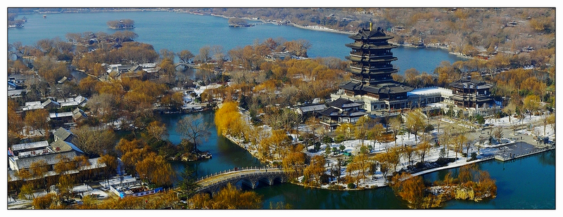 雪后初晴瞰明湖