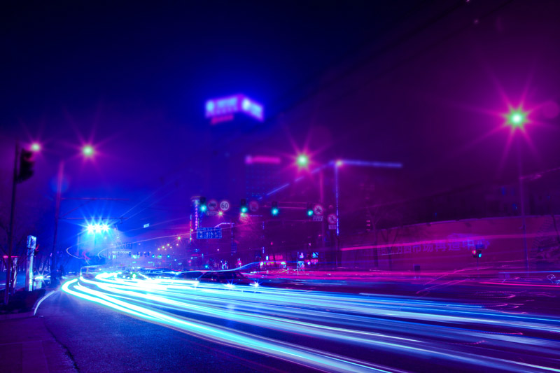 蓝色梦幻-济南夜景