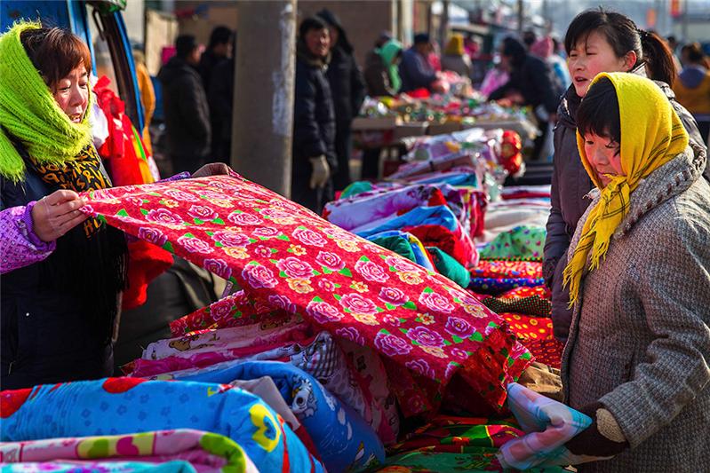红红被面迎新年