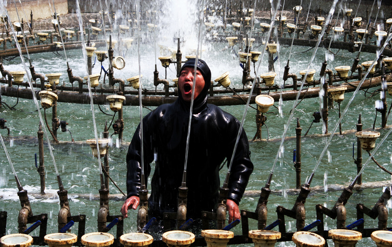 啊！水好凉！