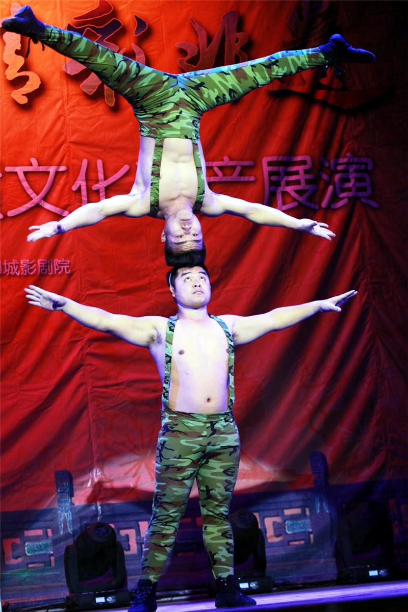 杂技——头上头下