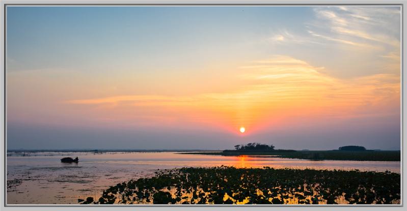 微山湖风光——晚霞