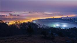 流光溢彩文登城