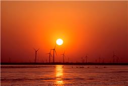 《黄河口夕照》