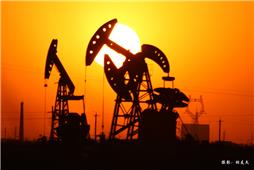 《黄河口油区夕照》