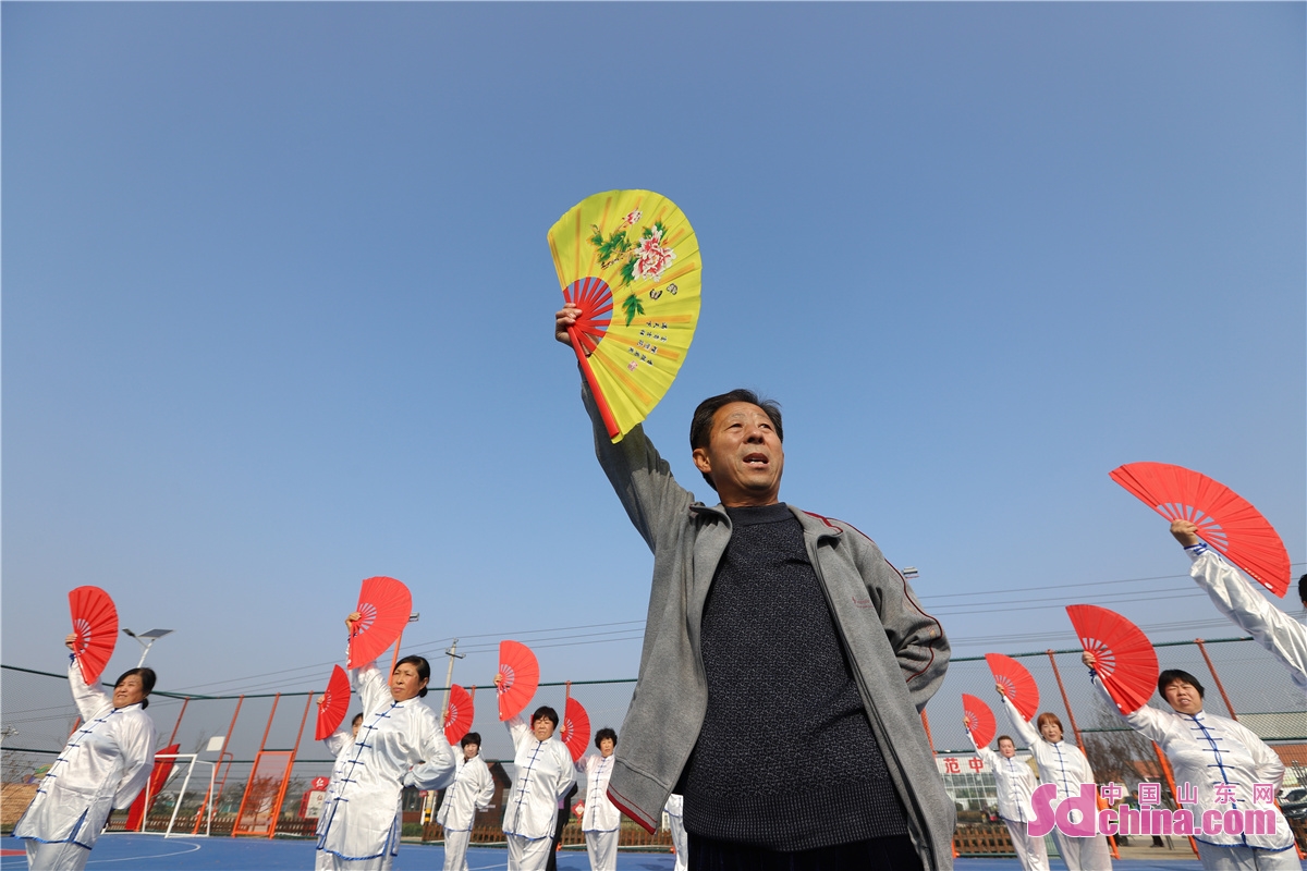 Villagers do Tai Chi in Daduya Village in the West Coast New Area of Qingdao, China&rsquo;s Shandong province, show the rich results of Tai Chi&rsquo;s promotion in the countryside in Shandong province.<br/>