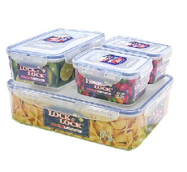 韩国LOCK&LOCK乐扣乐扣保鲜盒4件套装HPL817S001