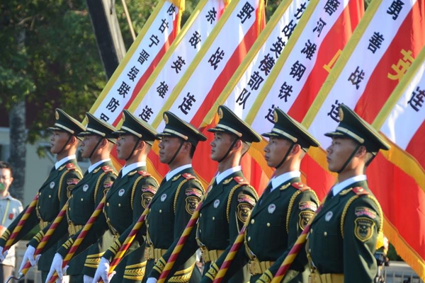阅兵式倒计时 解放军战士天安门广场集结（图）