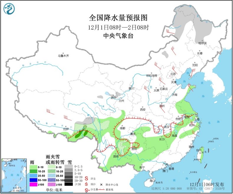 冷空气将影响我国大部地区 东部和南部海区大风