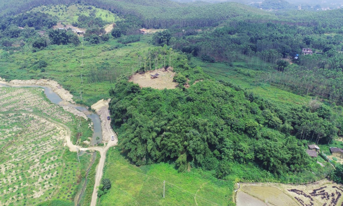 The Yanshanzhai site in Yingde, South China''s Guangdong Province Photo: Courtesy of China''s National Cultural Heritage Administration 