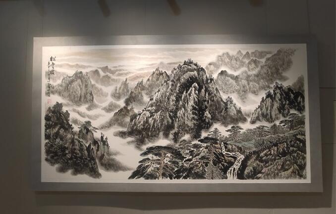 孟兆九山水畫藝術展在菏澤市博物館開幕