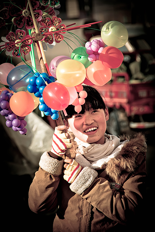 卖气球的小女孩