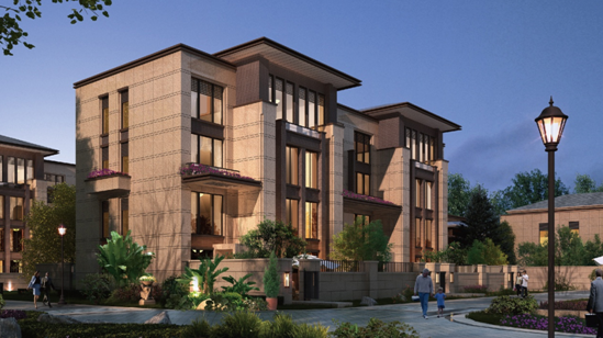 合景领峰别墅产品涵盖两种类型,分别为140㎡叠拼和170㎡联排