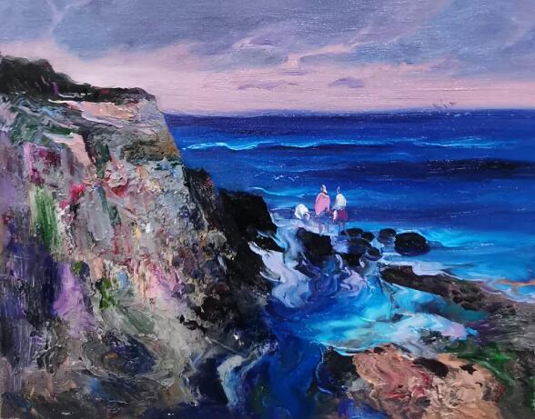 《画室系列》是画家用五年时间完成的.