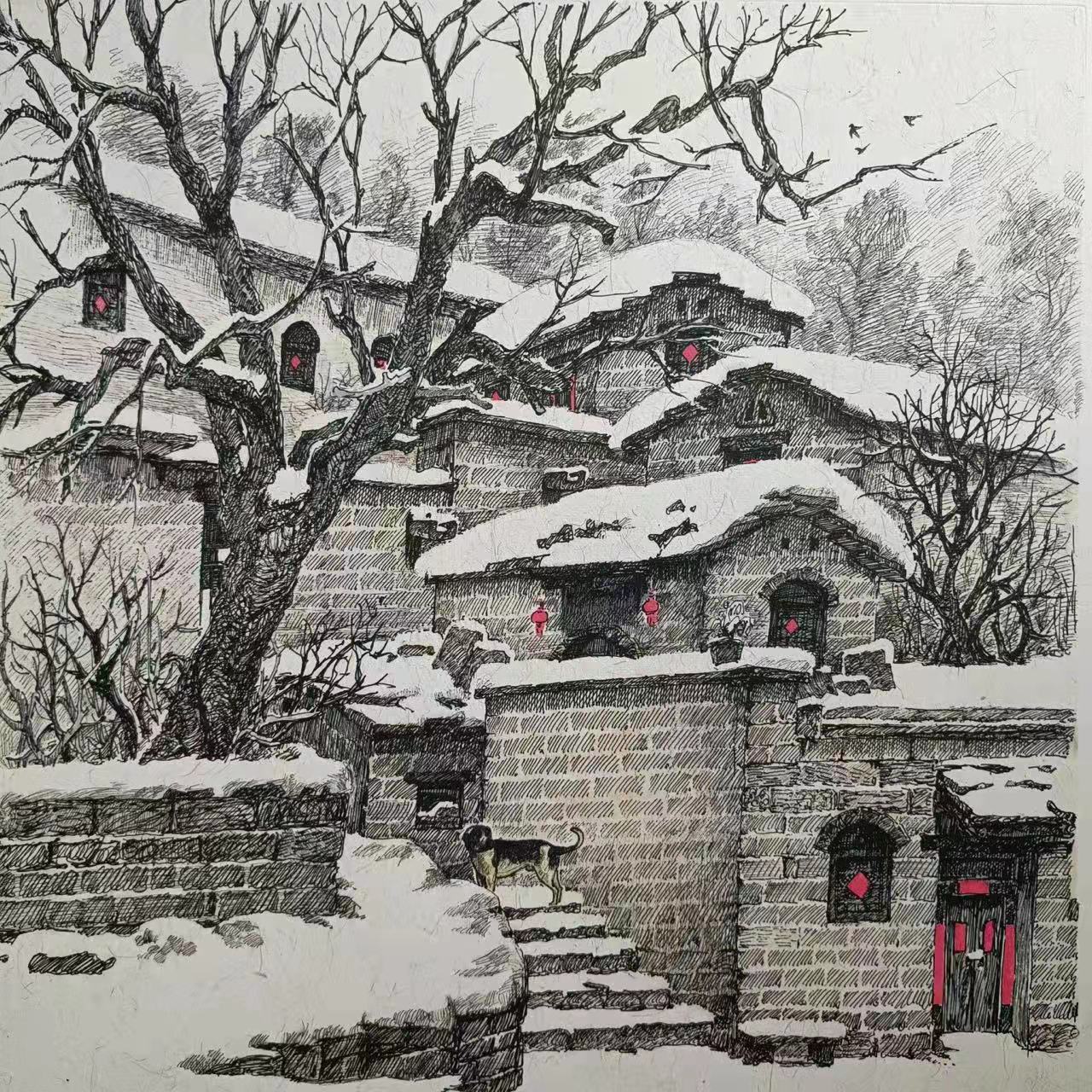 恰是留白成妙处韩秀强和他的钢笔画