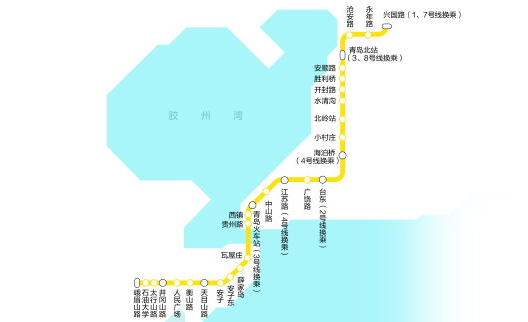 青島地鐵新規劃:1號線預計2020年底通車